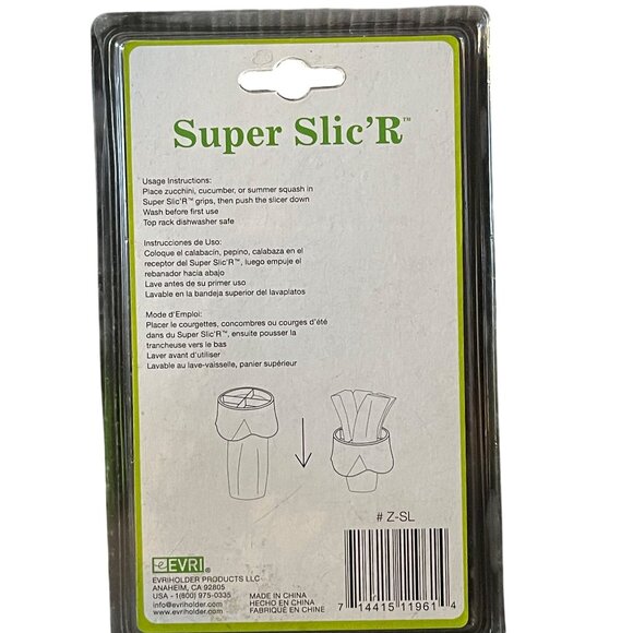 Evriholder Veggie-Knife & Super SlicR Set For Cutting Vegetables BPA-Free Green - Picture 8 of 8